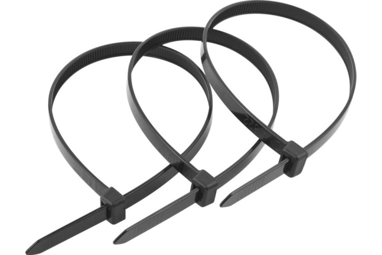 Хомут пластиковый ЗУБР ПРОФЕССИОНАЛ черные кс-ч1, 4.5x250 мм, 100 шт, нейлоновые, 309030-45-250
