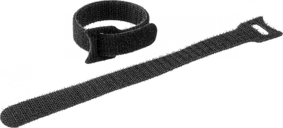 Хомут пластиковый ЗУБР ПРОФЕССИОНАЛ стяжки-липучки черные велькро, 16х210 мм, 100 шт,  30932-100