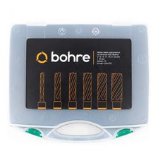 Набор сверл корончатых по металлу HSS Bohre штифт 6,34х103 13,15,17,19,21,23 мм х50 Weldon 19 - изображение 6