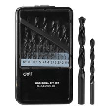 Набор сверл по металлу hss DELI DH-MHZ025-ED1 (1-13мм, 25 шт) металлический кейс 112193 - изображение 4