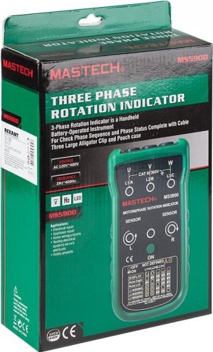 Индикатор чередования фаз MASTECH MS5900 13-1251 - изображение 2