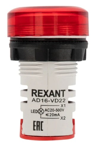 Индикатор значения напряжения REXANT 36-5000 красный VD22 70-500  (уп. 10 штук ) - изображение 3