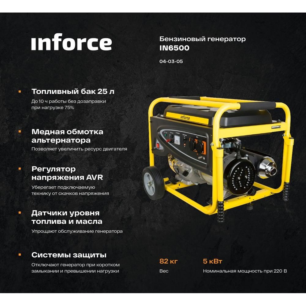 Бензиновый генератор Inforce IN6500 - изображение 11