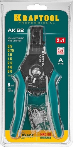 Инструмент для снятия изоляции KRAFTOOL АК-62 полуавтоматический 0.5-6 мм2 22681 - изображение 3