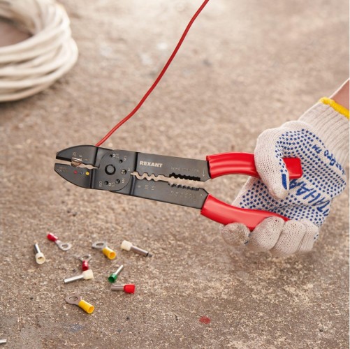 Инструмент для снятия изоляции REXANT HT-204 и обжима наконечников 12-3033 - изображение 4