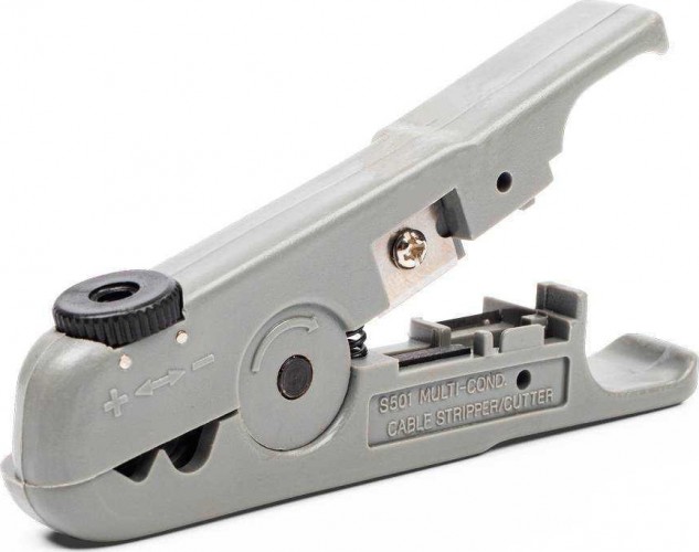 Инструмент для снятия изоляции КВТ КС-501 зачистки и обрезки витой пары 84826
