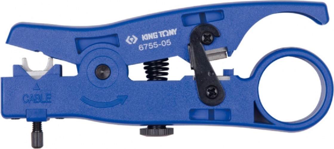 Инструмент для снятия изоляции KING TONY 6755-05 и резки многожильного и плоского кабеля UTP, STP,