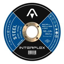 Круг отрезной по металлу INTERFLEX 125x2,0x22 ,23 - изображение 2