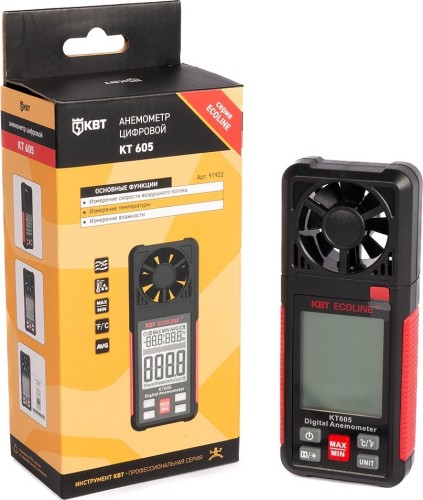 Измеритель скорости потока воздуха КВТ КТ 605 серия ECOLINE 91922 - изображение 4