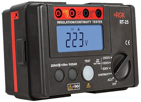 Измеритель сопротивления изоляции RGK RT-25 с поверкой 779708 - изображение 2