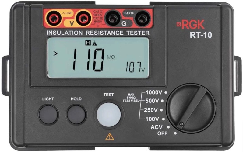 Измеритель сопротивления изоляции RGK RT-10 755238