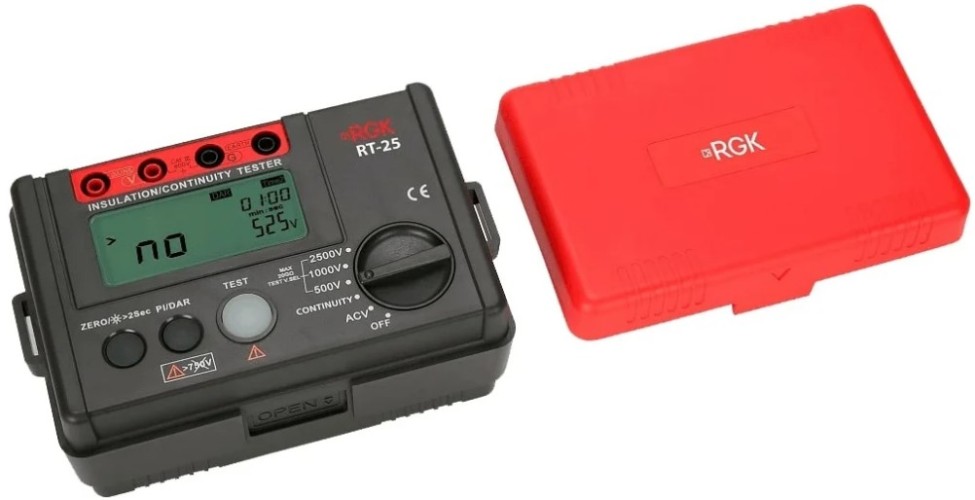 Измеритель сопротивления изоляции RGK RT-25 776523 - изображение 3