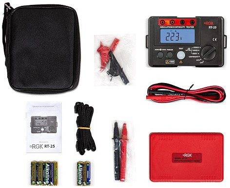 Измеритель сопротивления изоляции RGK RT-25 с поверкой 779708 - изображение 4