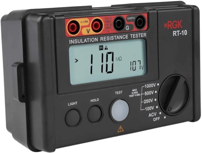Измеритель сопротивления изоляции RGK RT-10 755238 - изображение 2