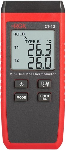 Измеритель температуры RGK CT-12 + TR10A + TR10S + TR10W с поверкой контактный  779784 - изображение 3
