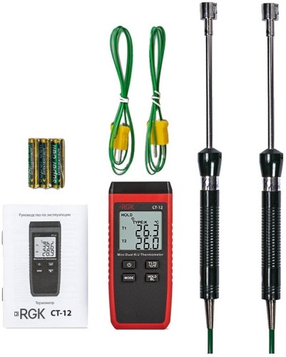 Измеритель температуры RGK CT-12+2шт TR-10S контактный 779937 - изображение 5
