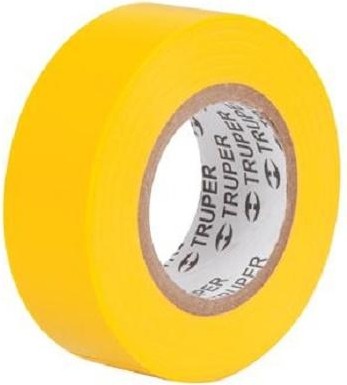 Изолента акриловая TRUPER M-22A 19 мм х 9 м, желтая 13512