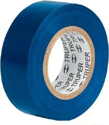 Изолента акриловая TRUPER M-22Z 19 мм х 9 м, синяя 13514