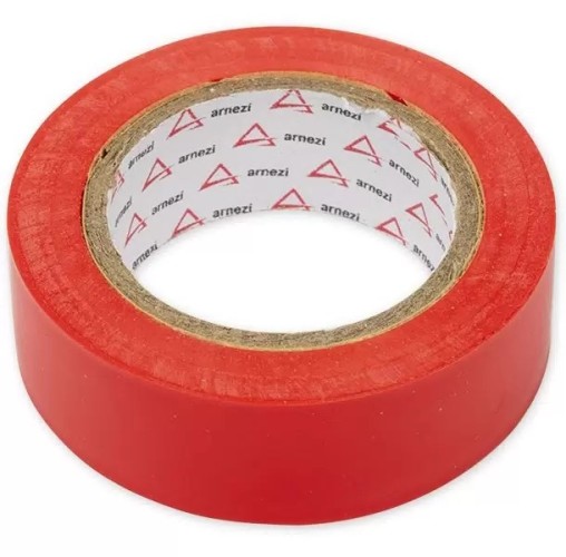 Изолента ARNEZI R8030502 ПВХ 19 мм x10 м толщина 130 мик, красная