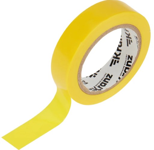 Изолента Kranz KR-09-2002 ПВХ 15 ммх10 м, желтая