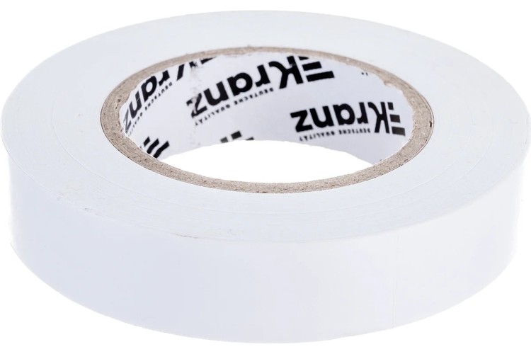 Изолента Kranz KR-09-2101 ПВХ 15 мм х25 м, белая - изображение 2