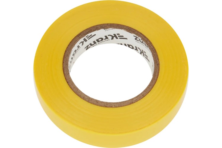 Изолента Kranz KR-09-2102 ПВХ 15 мм х25 м, желтая - изображение 2