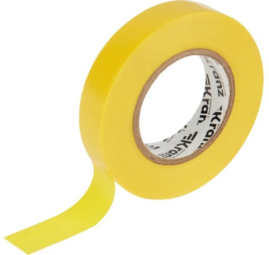 Изолента Kranz KR-09-2102 ПВХ 15 мм х25 м, желтая