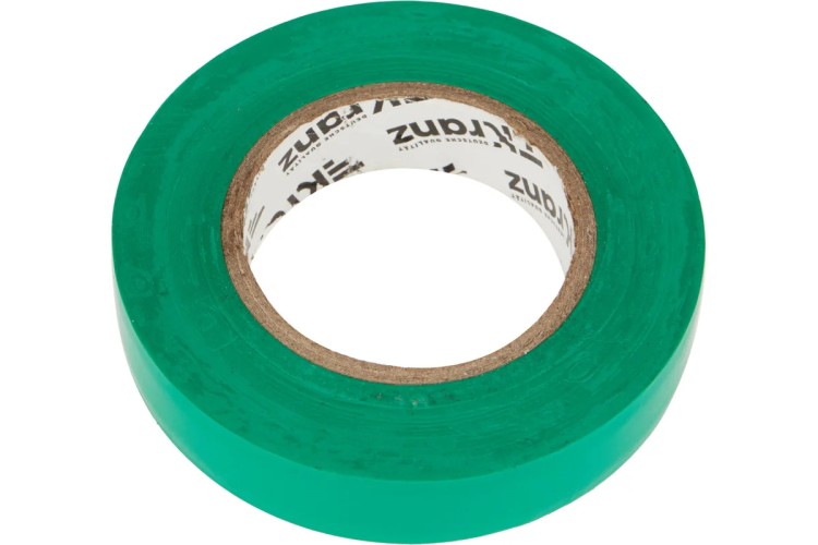 Изолента Kranz KR-09-2103 ПВХ 15 мм х25 м, зеленая - изображение 2