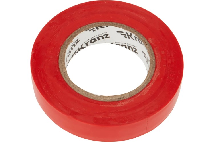 Изолента Kranz KR-09-2104 ПВХ 15 мм х25 м, красная - изображение 2