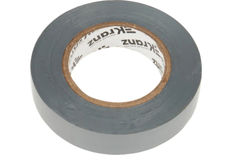 Изолента Kranz KR-09-2108 ПВХ 15 мм х25 м, серая - изображение 2