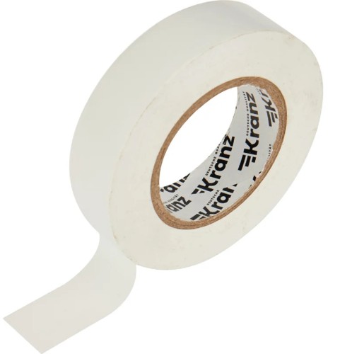 Изолента Kranz KR-09-2201 ПВХ 19 мм х25 м, белая