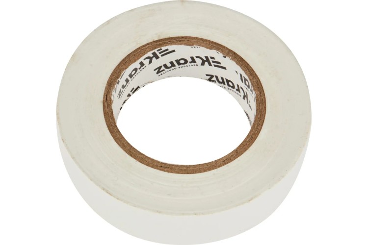 Изолента Kranz KR-09-2201 ПВХ 19 мм х25 м, белая - изображение 2