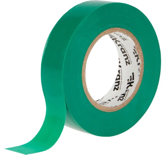 Изолента Kranz KR-09-2203 ПВХ 19 мм х25 м, зеленая