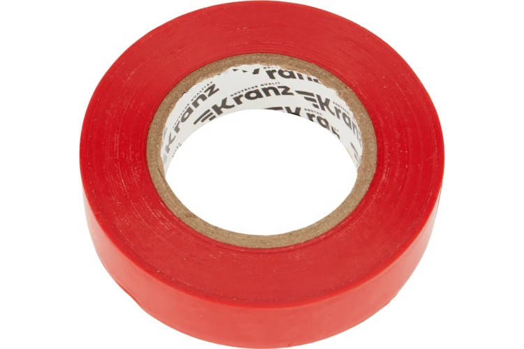 Изолента Kranz KR-09-2204 ПВХ 19 мм х25 м, красная - изображение 2