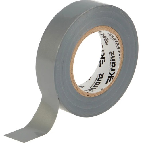 Изолента Kranz KR-09-2208 ПВХ 19 мм х25 м, серая