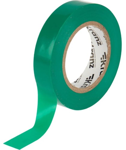 Изолента Kranz KR-09-2603 ПВХ 15 мм х20 м, зеленая