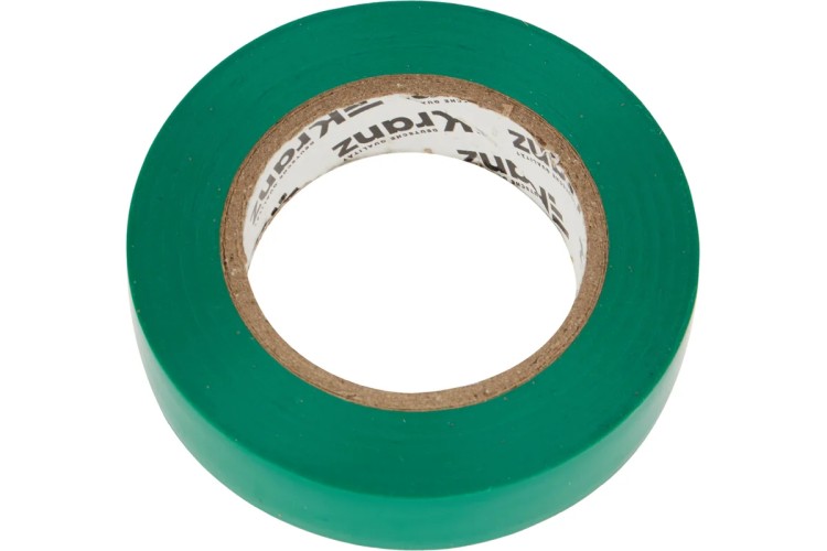 Изолента Kranz KR-09-2603 ПВХ 15 мм х20 м, зеленая - изображение 2