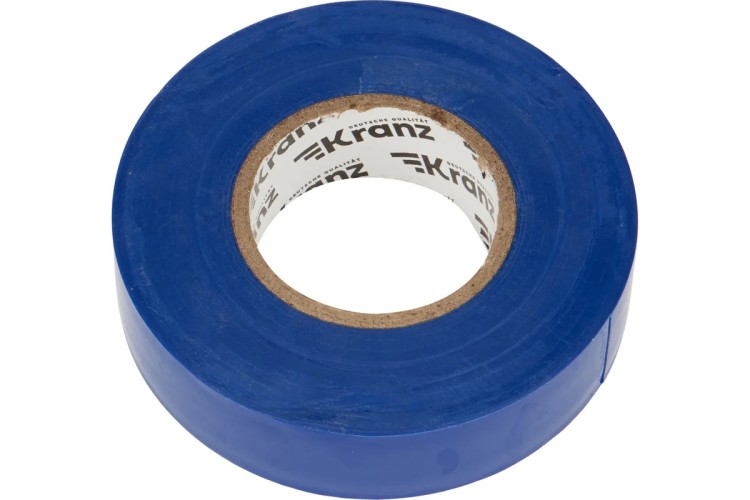 Изолента Kranz KR-09-2805 ПВХ профессиональная 0,18х19 мм х20 м, синяя - изображение 2