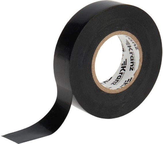 Изолента Kranz KR-09-2806 ПВХ профессиональная 0,18х19 мм х20 м, черная