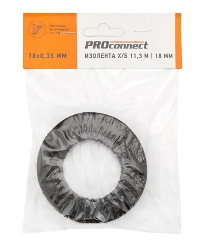 Изолента Proconnect 09-2409-4 хб 18х0,35 мм, (ролик 11,3 м/80 г) - изображение 4