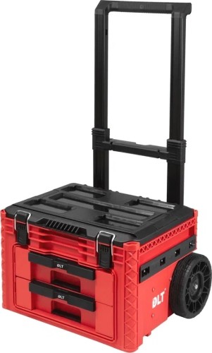 Ящик для инструмента DLT №1 с выдвижными отсеками 2+1, серия red pro, 60х51х42 4060