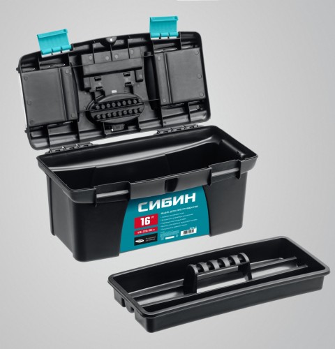 Ящик для инструмента Сибин 38010-16 410х220х195 мм, (16") - изображение 3