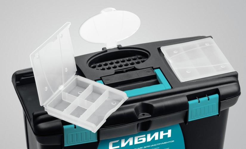 Ящик для инструмента Сибин 38010-16 410х220х195 мм, (16") - изображение 2