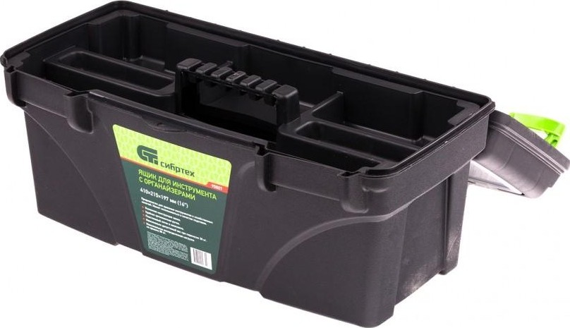 Ящик для инструмента СИБРТЕХ 16”, с органайзерами 90807 - изображение 3