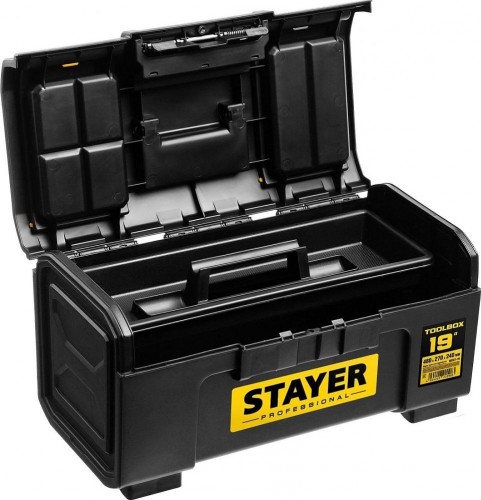 Ящик для инструмента STAYER TOOLBOX-19 пластиковый, professional 38167-19 - изображение 2