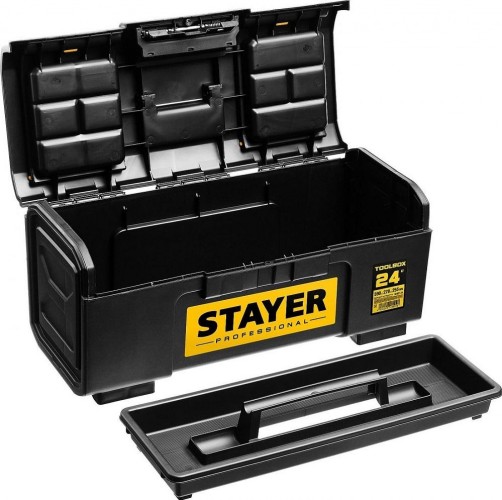 Ящик для инструмента STAYER TOOLBOX-24 пластиковый, professional 38167-24 - изображение 2