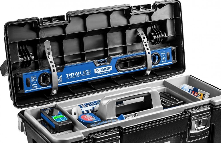 Ящик для инструмента ЗУБР УМЕЛЕЦ-25 пластиковый 38141-25_z01 - изображение 2