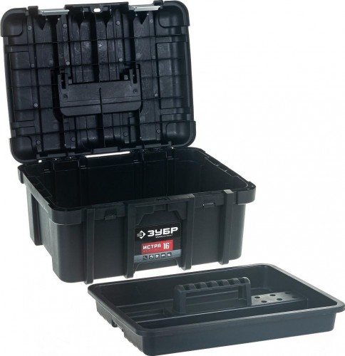 Ящик для инструмента ЗУБР ИСТРА-16 пластиковый, профессионал 38132-16_z01 - изображение 2