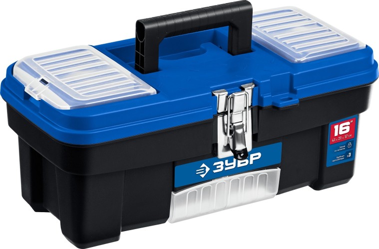 Ящик для инструмента ЗУБР ДЕСНА-16, 414x212x175 мм, (16"), пластиковый  38181-16