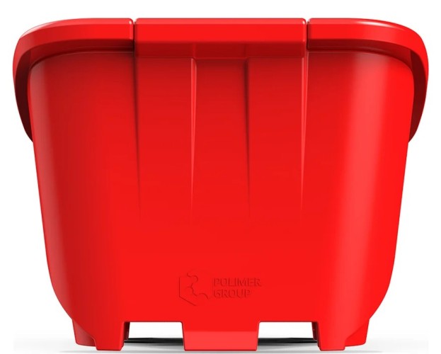 Ящик для песка и химикатов POLIMER GROUP 400 л с крышкой красный - изображение 4
